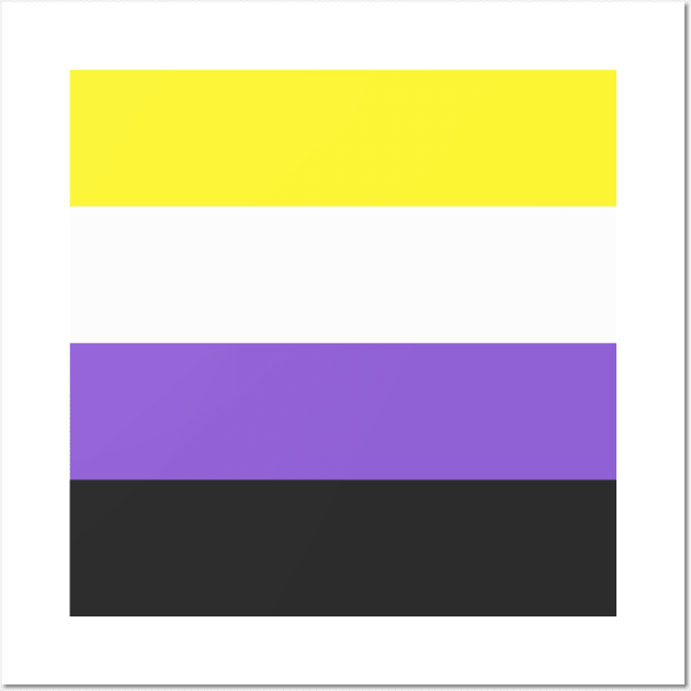 Proud Nonbinary Pride Flag (Proud LGBT LGBTQ+ Community Pride Flag) Wall Art by Teeworthy Designs